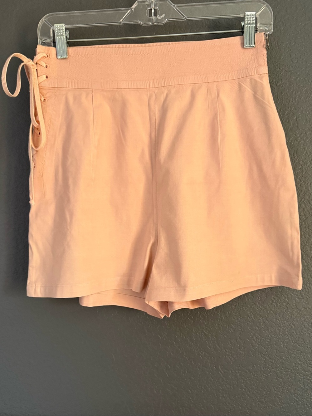 SEA NEW YORK • pink side lace up high rises shorts - size 4